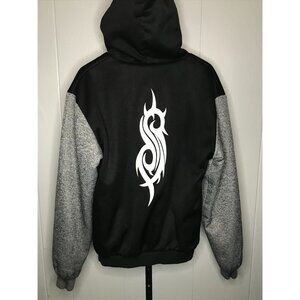 Slipknot Hoodie y2k zip up Hoodie Backprint Sherpa lines Size LG Metal Grunge